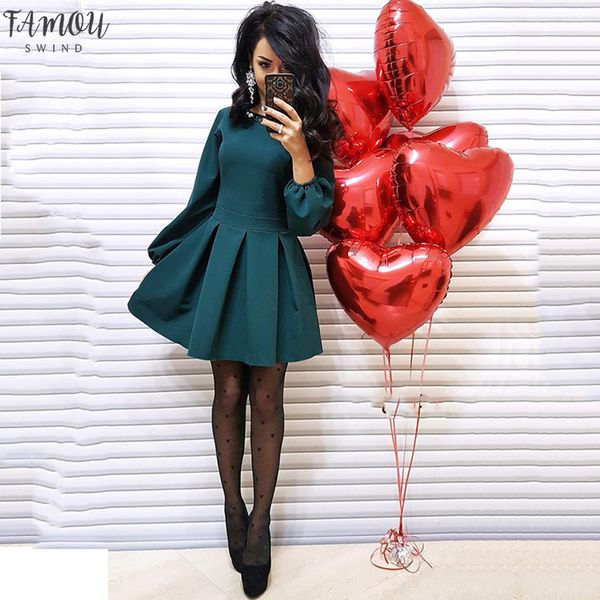 2020 elegant lady lantern long sleeve a-line solid dress autumn winter women christmas party dresses, Black;gray
2020 elegant lady lantern long sleeve a-line solid dress autumn winter women christmas party dresses, Black;gray