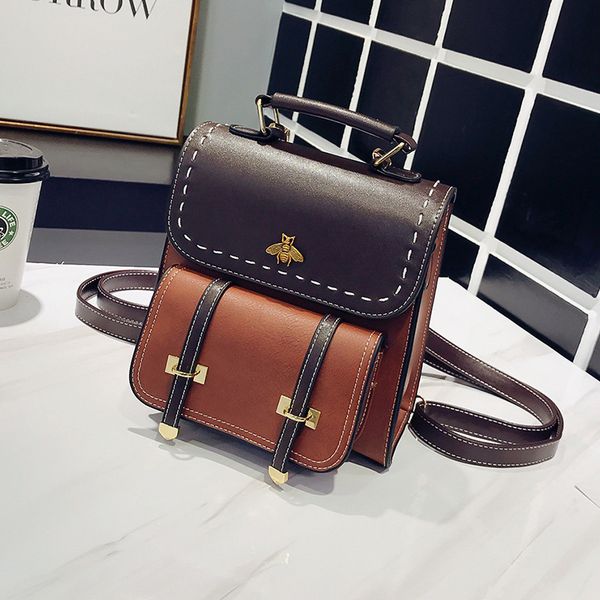 little bee vintage pu кожаный женский рюкзак простой опрятный стиль рюкзак женщины известный колледж mochilas
little bee vintage pu кожаный женский рюкзак простой опрятный стиль рюкзак женщины известный колледж mochilas