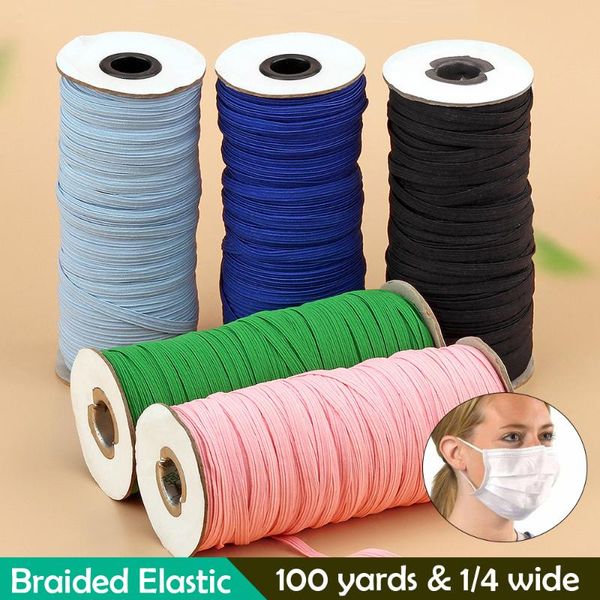 elastic braiding cords stretchy elastic bands mask rope for diy sewing crafting mask making, Black;white
elastic braiding cords stretchy elastic bands mask rope for diy sewing crafting mask making, Black;white