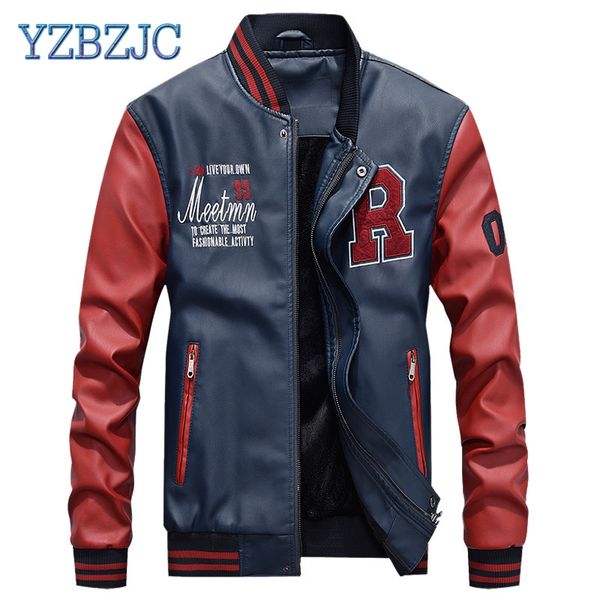 embroidery baseball jackets men letter stand collar pu leather coats plus size 4xl fleece pilot leather jacket hombre, Black;brown
embroidery baseball jackets men letter stand collar pu leather coats plus size 4xl fleece pilot leather jacket hombre, Black;brown