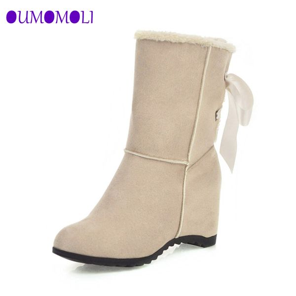 2019 women's winter boots mid-calf boots solid snow lace up butterfly-knot increase within warm female j461, Black
2019 women's winter boots mid-calf boots solid snow lace up butterfly-knot increase within warm female j461, Black