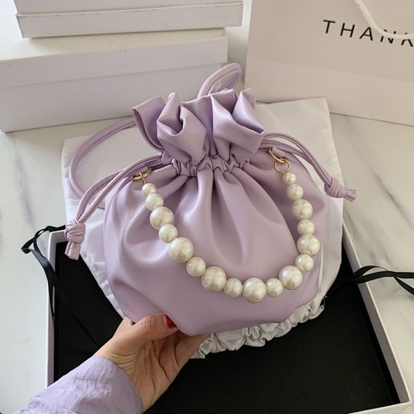 pearl design mini pu leather drawstring bucket bag crossbody bags for women 2020 fashion shoulder handbags female cross body bag 
pearl design mini pu leather drawstring bucket bag crossbody bags for women 2020 fashion shoulder handbags female cross body bag