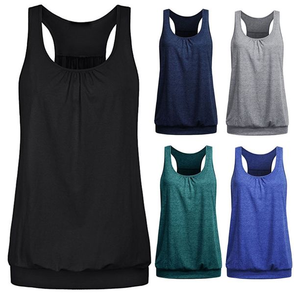 summer streetwear womens sleeveless round neck wrinkled loose racerback workout tank roupas feminina6.052gg, Black;white
summer streetwear womens sleeveless round neck wrinkled loose racerback workout tank roupas feminina6.052gg, Black;white