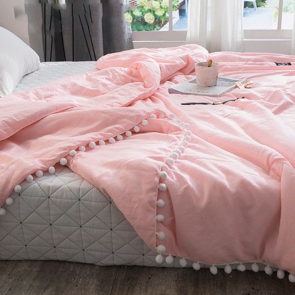 soft throw blanket with small ball decor washed soft warm cover air condition quilt for bed
soft throw blanket with small ball decor washed soft warm cover air condition quilt for bed