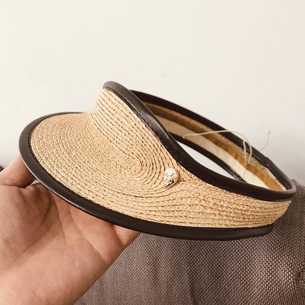 2020 new fashion summer hat women raffia sun hat adjustale holiday beach female short brim straw visor empty top, Blue;gray
2020 new fashion summer hat women raffia sun hat adjustale holiday beach female short brim straw visor empty top, Blue;gray