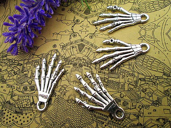30pcs-- skeleton hand charms anqutie silver tone skeleton hand charms pendants 35x17mm, Bronze;silver
30pcs-- skeleton hand charms anqutie silver tone skeleton hand charms pendants 35x17mm, Bronze;silver