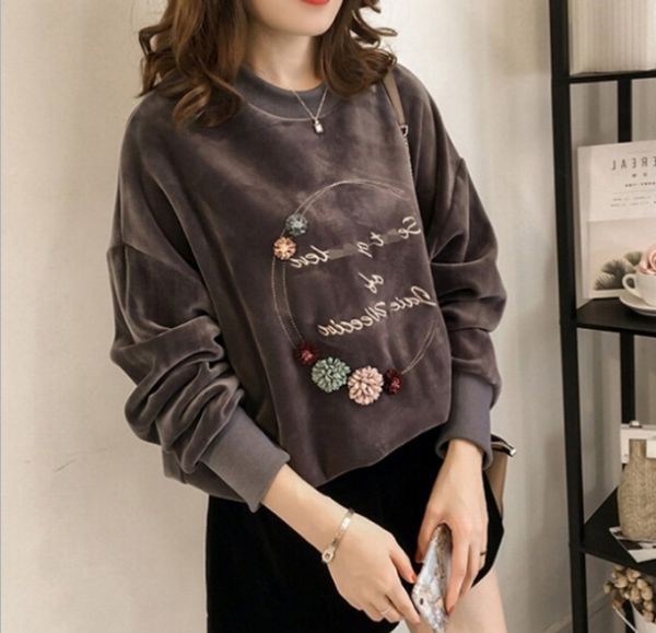 hoodies ladies winter warm letter embroidered gold velvet pullover sweater plus velvet long-sleeved shirt loose casual jacket, Blue;black
hoodies ladies winter warm letter embroidered gold velvet pullover sweater plus velvet long-sleeved shirt loose casual jacket, Blue;black