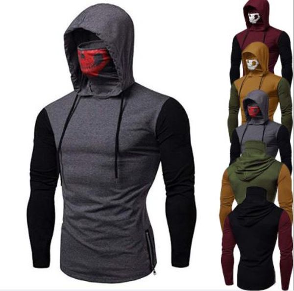 mens autumn designer masked tshirts long sleeve stand collar solid color homme clothing fashion styel casual apparel, White;black
mens autumn designer masked tshirts long sleeve stand collar solid color homme clothing fashion styel casual apparel, White;black