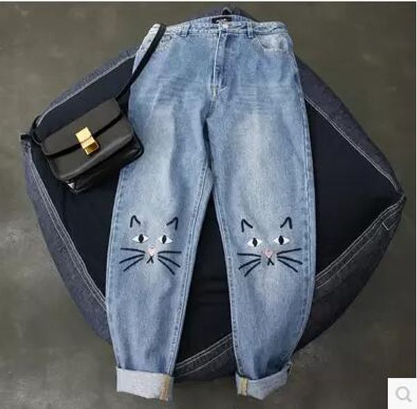 cute cat pattern embroidery women jeans woman push up jeans with high waist mom denim pants femme boyfriend for women, Blue
cute cat pattern embroidery women jeans woman push up jeans with high waist mom denim pants femme boyfriend for women, Blue