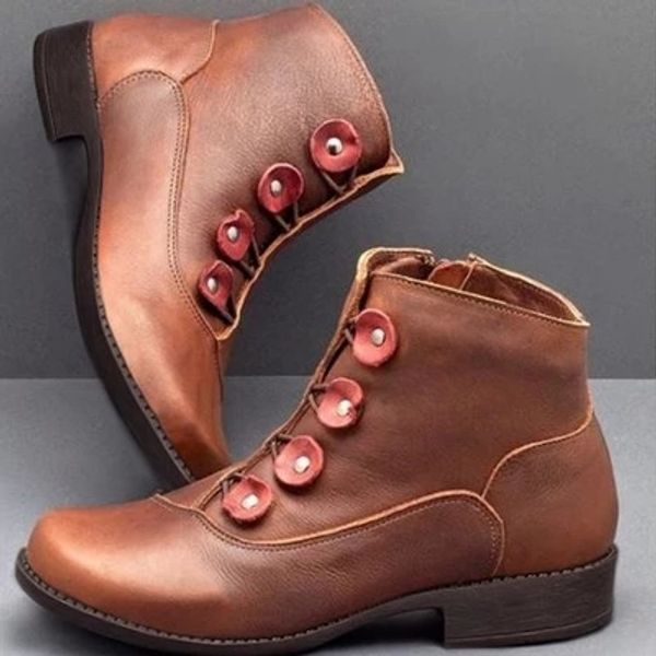 women fashion boots 2019 new pu leather autumn button design martin boots women vintage punk flat zipper ankle mujer botas, Black
women fashion boots 2019 new pu leather autumn button design martin boots women vintage punk flat zipper ankle mujer botas, Black
