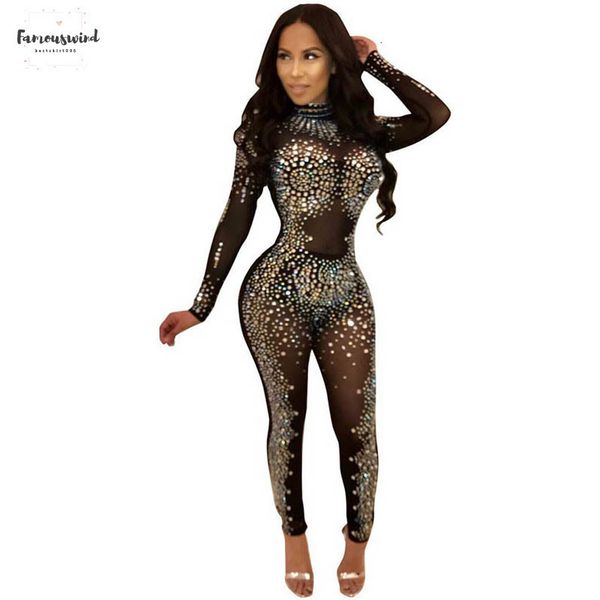 sparkly rhinestones party jumpsuit women mesh patchwork see through bodycon overall polyester elegant long sleeve plus size romper, Black;white
sparkly rhinestones party jumpsuit women mesh patchwork see through bodycon overall polyester elegant long sleeve plus size romper, Black;white