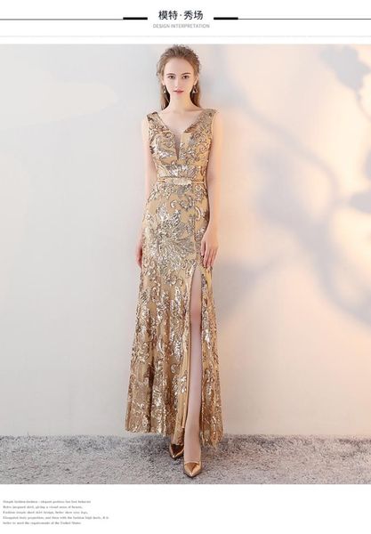 2019 new elegant celebrity vintage women v-neck bodycon sequins high fork host show banquet party wedding dress wholesale, White;black
2019 new elegant celebrity vintage women v-neck bodycon sequins high fork host show banquet party wedding dress wholesale, White;black