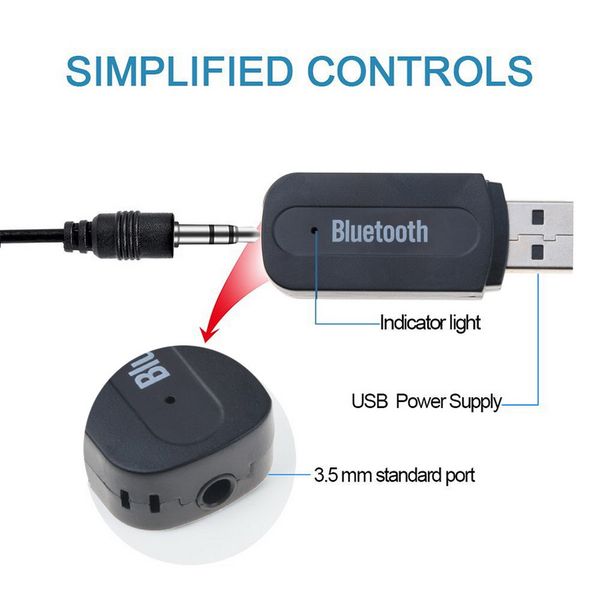 Bluetooth AUX Stereo Music USB Bluetooth Car Music Receiver Dongle Kit with Audio Cable for iPhone Car Adapter
Bluetooth AUX Stereo Music USB Bluetooth Car Music Receiver Dongle Kit with Audio Cable for iPhone Car Adapter