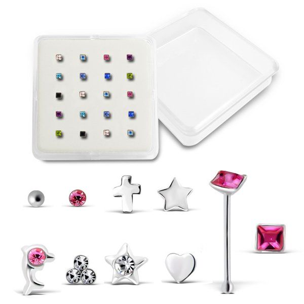 20g nose ring hoop 20pcs nose rings studs piercings hoop jewelry silver ear puncture pin ball end jewelry wholesale, Slivery;golden
20g nose ring hoop 20pcs nose rings studs piercings hoop jewelry silver ear puncture pin ball end jewelry wholesale, Slivery;golden