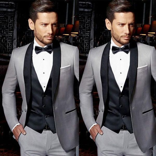 fashion one button light grey wedding men suits shawl lapel three pieces business groom tuxedos (jacket+pants+vest+tie) w997, Black;gray
fashion one button light grey wedding men suits shawl lapel three pieces business groom tuxedos (jacket+pants+vest+tie) w997, Black;gray