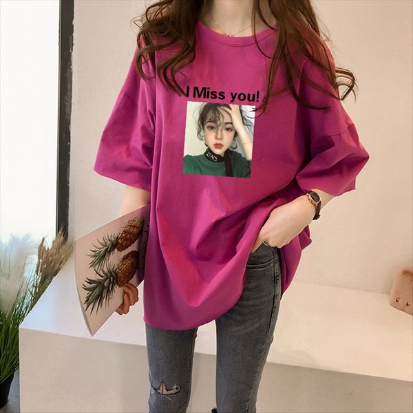 2019 cartoon color t-shirt women's short sleeve loose half sleeve candy t-shirt candy women's medium and long style, White
2019 cartoon color t-shirt women's short sleeve loose half sleeve candy t-shirt candy women's medium and long style, White