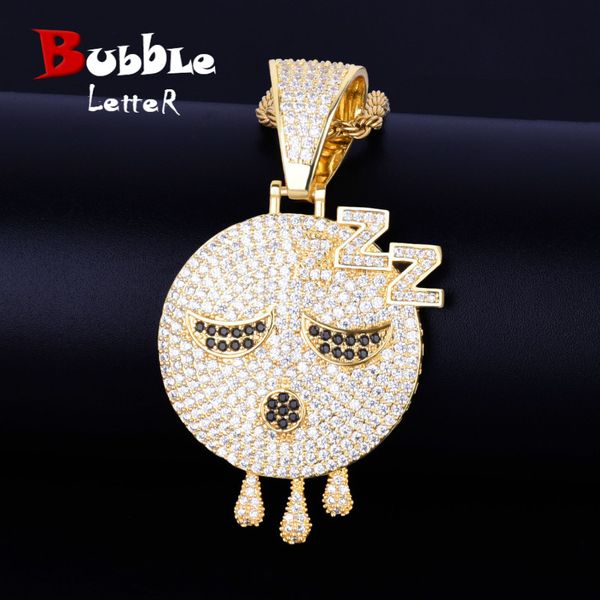drip sleeping round face dripping face pendant 4mm tennis chain gold silver cubic zirconia men's hip hop necklace rock jewelry
drip sleeping round face dripping face pendant 4mm tennis chain gold silver cubic zirconia men's hip hop necklace rock jewelry