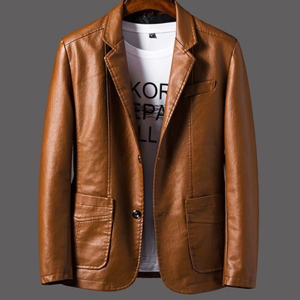korean style trendy slim handsome leather jacket men's flight suit spring and autumn motorcycle leather jacket men's clothing, Black;brown
korean style trendy slim handsome leather jacket men's flight suit spring and autumn motorcycle leather jacket men's clothing, Black;brown