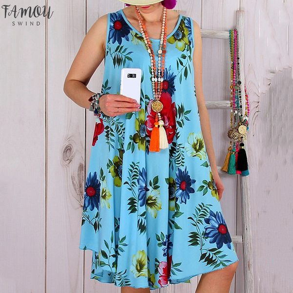 women clothing summer sleeveless round neck floral print loose plus size dress, Black;gray
women clothing summer sleeveless round neck floral print loose plus size dress, Black;gray