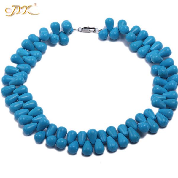 jyx 2019 special turquoise necklace 12x18mm blue drop shape turquoise necklace gemstone 17" gemstone beads 24" charming, Silver
jyx 2019 special turquoise necklace 12x18mm blue drop shape turquoise necklace gemstone 17" gemstone beads 24" charming, Silver