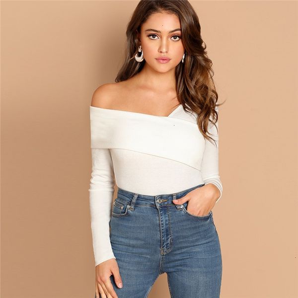 white asymmetrical neck solid tee rib knit slim fit party casual pullover long sleeve shirt autumn women tshirt top
white asymmetrical neck solid tee rib knit slim fit party casual pullover long sleeve shirt autumn women tshirt top