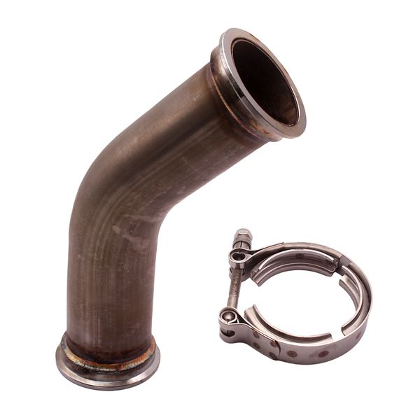 new stainless steel 45 degree pipe tube turbo downpipe v band flanges clamp
new stainless steel 45 degree pipe tube turbo downpipe v band flanges clamp