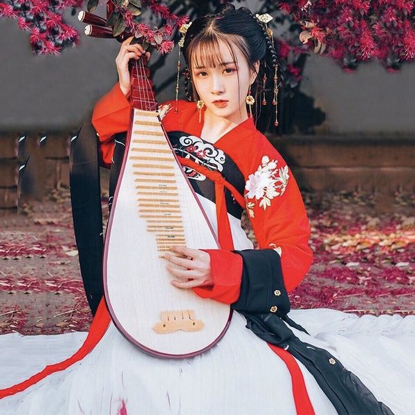 hanfu chinese national dance costume for women traditional singers stage wear cosplay folk dress oriental festival outfit dc1853, Black;red
hanfu chinese national dance costume for women traditional singers stage wear cosplay folk dress oriental festival outfit dc1853, Black;red