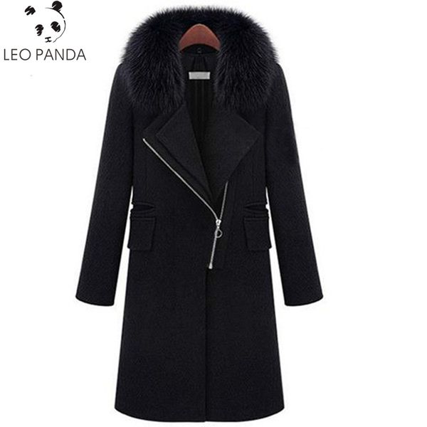 winter women long sleeve fur collar warm wool coats female slim fashion temperament comfortable zippers tweed coat zx1353, Black
winter women long sleeve fur collar warm wool coats female slim fashion temperament comfortable zippers tweed coat zx1353, Black