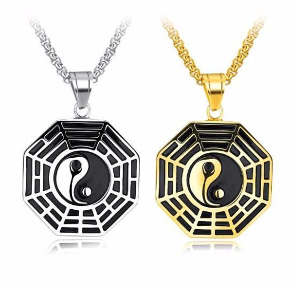 fashion jewelry male men the eight hexagrams tai chi statement necklaces & pendants stainless steel silver color
fashion jewelry male men the eight hexagrams tai chi statement necklaces & pendants stainless steel silver color