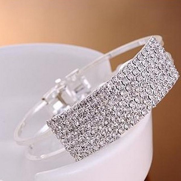 xiufen 2019 new bangles women gold silver color fashion elegant square crystal rhinestone all-match bracelet female jewelry, Black
xiufen 2019 new bangles women gold silver color fashion elegant square crystal rhinestone all-match bracelet female jewelry, Black