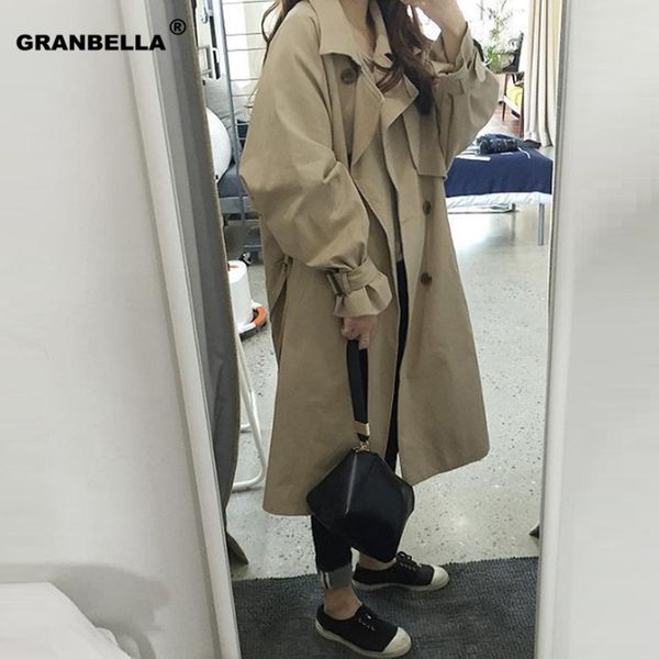 korean loose style big size double breasted women khaki trench coat elegant spring autumn windbreaker outwear, Tan;black
korean loose style big size double breasted women khaki trench coat elegant spring autumn windbreaker outwear, Tan;black