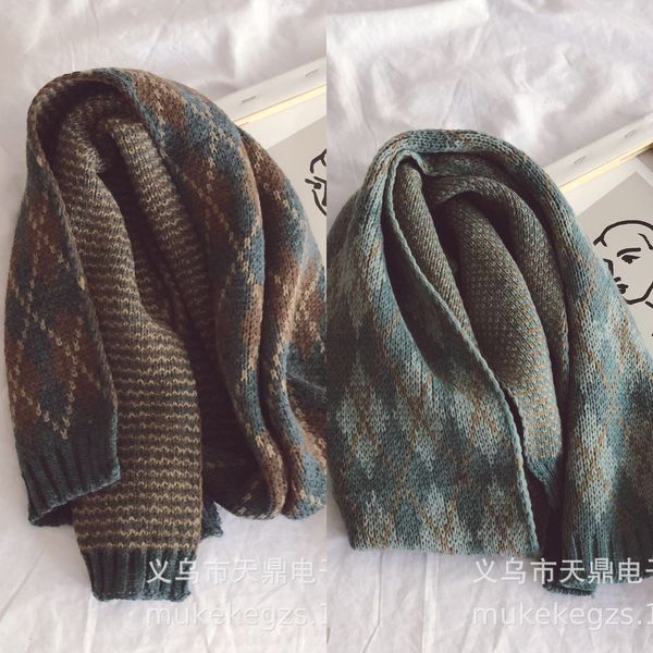 ins contrast warm color plaid children's wool scarf boys and girls warm knitted scarf, Red;brown
ins contrast warm color plaid children's wool scarf boys and girls warm knitted scarf, Red;brown