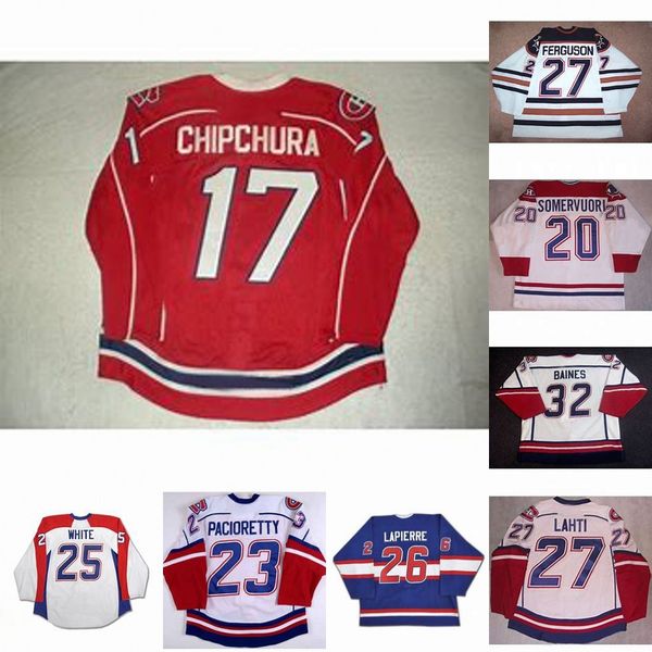 Hamilton Bulldogs 44 Jean Jacques 5 Chris Hajt 7 Jan Horacek 16 Marc Pouliot 27 Janne Lahti 32 Ajay Baines 36 Raitis Ivanans Hockey Jersey
Hamilton Bulldogs 44 Jean Jacques 5 Chris Hajt 7 Jan Horacek 16 Marc Pouliot 27 Janne Lahti 32 Ajay Baines 36 Raitis Ivanans Hockey Jersey
