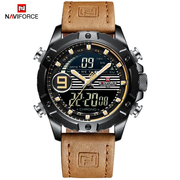 naviforce fashion quartz watches men's dual display sports wristwatches men waterproof luxury watch clock male relogio masculino, Slivery;brown
naviforce fashion quartz watches men's dual display sports wristwatches men waterproof luxury watch clock male relogio masculino, Slivery;brown