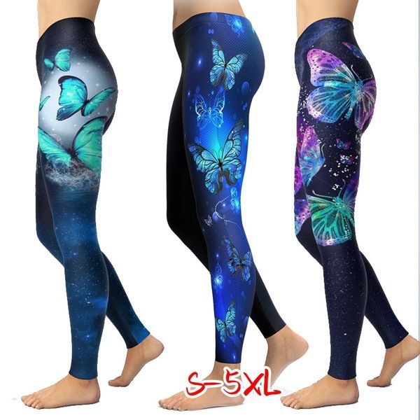 european and american fashion women's pants autumn and winter butterfly hip print sports leggings, Black
european and american fashion women's pants autumn and winter butterfly hip print sports leggings, Black