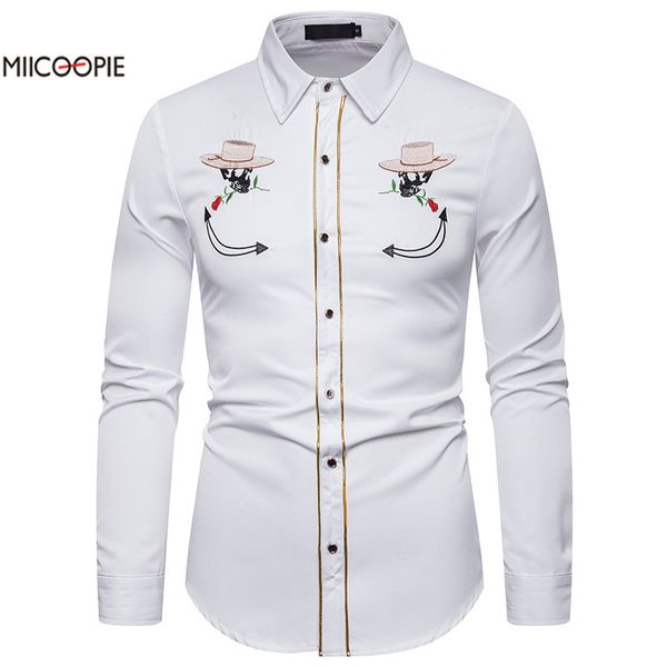 hat embroidery long sleeve shirt spring autumn men's slim fit long sleeve dark solid color lapel shirt casual button, White;black
hat embroidery long sleeve shirt spring autumn men's slim fit long sleeve dark solid color lapel shirt casual button, White;black