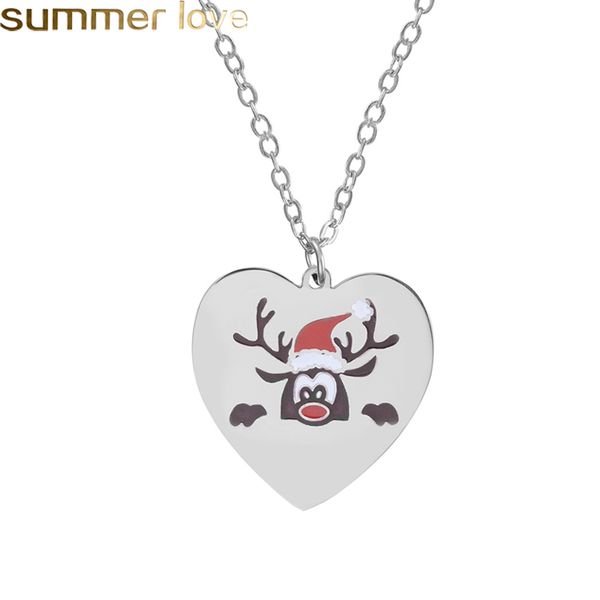 christmas little antler deer head necklace stainless steel necklace jewelry classic christmas gifts chokers necklaces for kids, Silver
christmas little antler deer head necklace stainless steel necklace jewelry classic christmas gifts chokers necklaces for kids, Silver