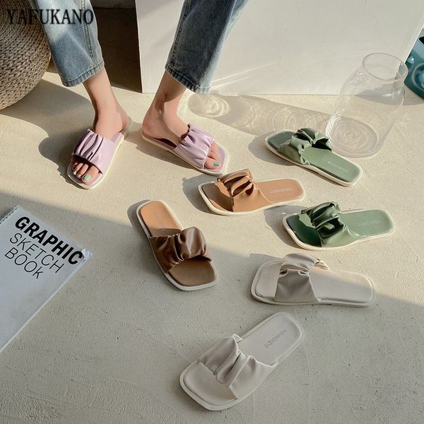 2020 pleated womens slippers fashion square toe flat slides summer beach flip flop sandals woman outdoor casual slippers, Black
2020 pleated womens slippers fashion square toe flat slides summer beach flip flop sandals woman outdoor casual slippers, Black