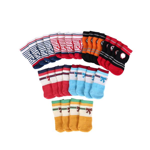

small pet dog doggy shoes lovely soft warm knitted socks clothes apparels for cat dog socks s-xl