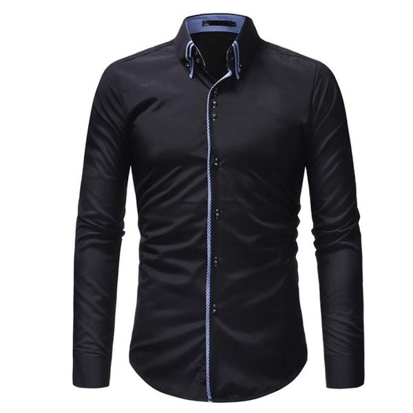yiwa 2019 men shirts double-layer collar door edging men's casual slim fit long sleeve shirts/male high-grade business shirt, White;black
yiwa 2019 men shirts double-layer collar door edging men's casual slim fit long sleeve shirts/male high-grade business shirt, White;black