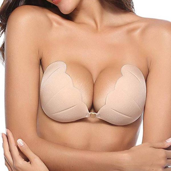 women invisible bra push up shell strapless bras dress breast petal sticky silicone self-adhesive front buckle brassiere, Black;white
women invisible bra push up shell strapless bras dress breast petal sticky silicone self-adhesive front buckle brassiere, Black;white