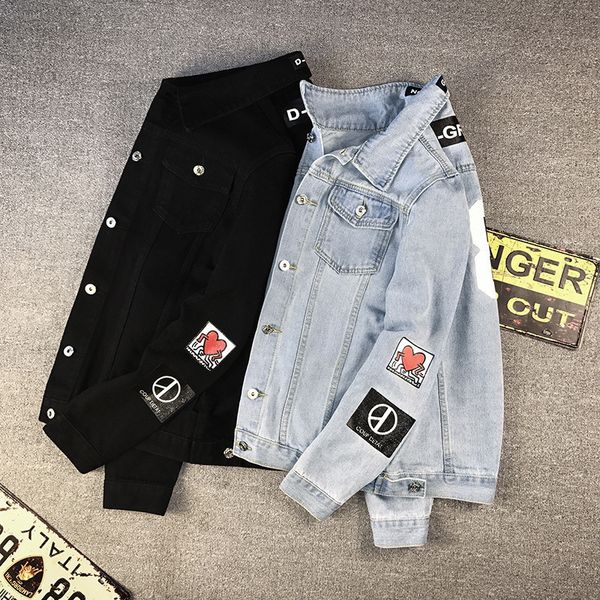 jeans coat men's 2019 spring new style handsome men plus velvet casual clothes teenager students jacket men's wear, Black;brown
jeans coat men's 2019 spring new style handsome men plus velvet casual clothes teenager students jacket men's wear, Black;brown