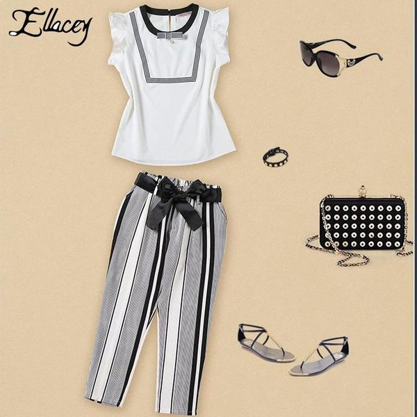 women clothing set spring summer suit striped casual shirt and pant set womens tracksuits 2 piece set with sashes female convention, Gray
women clothing set spring summer suit striped casual shirt and pant set womens tracksuits 2 piece set with sashes female convention, Gray