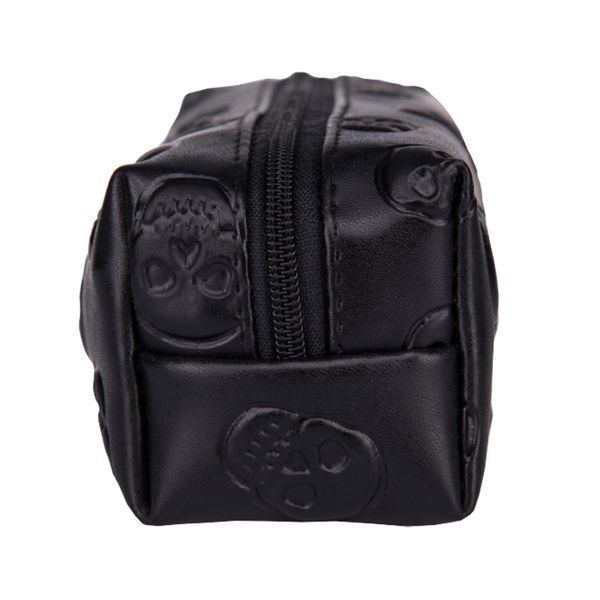 designer-- skull black leather makeup bag purse organizer travel 2016 fashion pouch bolsos pu cosmetic bag pencil case maleta de maquiagem
designer-- skull black leather makeup bag purse organizer travel 2016 fashion pouch bolsos pu cosmetic bag pencil case maleta de maquiagem