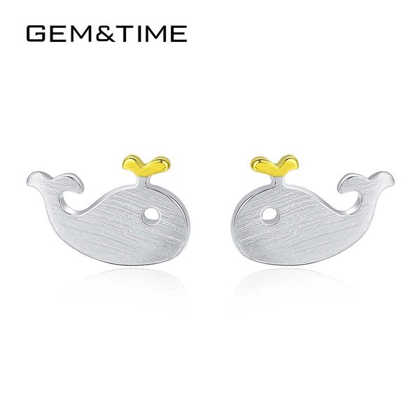 gem&time brush sterling 925 silver lovely whale stud earrings for women cute animal fashion post earring fine jewelry se0307, Golden;silver
gem&time brush sterling 925 silver lovely whale stud earrings for women cute animal fashion post earring fine jewelry se0307, Golden;silver