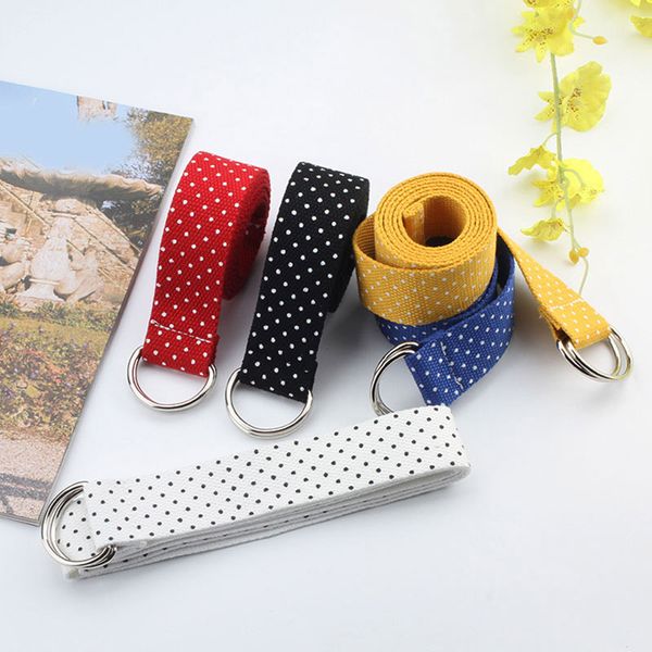 women jeans belt fashion dot printed double d ring canvas strap female long belts for girl jeans decoration belts, Black;brown
women jeans belt fashion dot printed double d ring canvas strap female long belts for girl jeans decoration belts, Black;brown