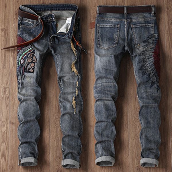 skinny pants 2020 brown men's jeans motorcycle real workmanship quality retro new jeans men's skinny men's hole genuine relig, Blue
skinny pants 2020 brown men's jeans motorcycle real workmanship quality retro new jeans men's skinny men's hole genuine relig, Blue