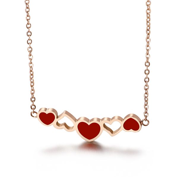 fashion simple trend stainless steel red heart charm pendant necklace women's jewelry accessories, Silver
fashion simple trend stainless steel red heart charm pendant necklace women's jewelry accessories, Silver