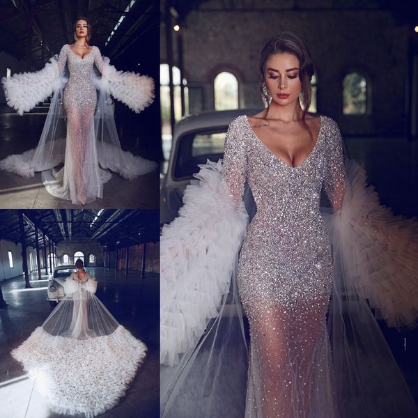 2020 silver evening dresses with wrap v neck long sleeve mermaid prom dress beads sequins saudi arabia celebrity red carpet gowns sexy, Black;red
2020 silver evening dresses with wrap v neck long sleeve mermaid prom dress beads sequins saudi arabia celebrity red carpet gowns sexy, Black;red
