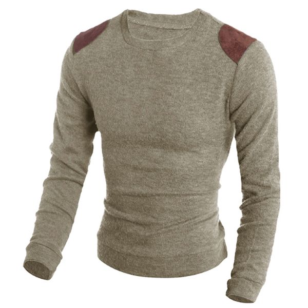 calofe leather patch design sweater men autumn winter casual solid long sleeve o neck pullover fashion fitness slim sweater, White;black
calofe leather patch design sweater men autumn winter casual solid long sleeve o neck pullover fashion fitness slim sweater, White;black